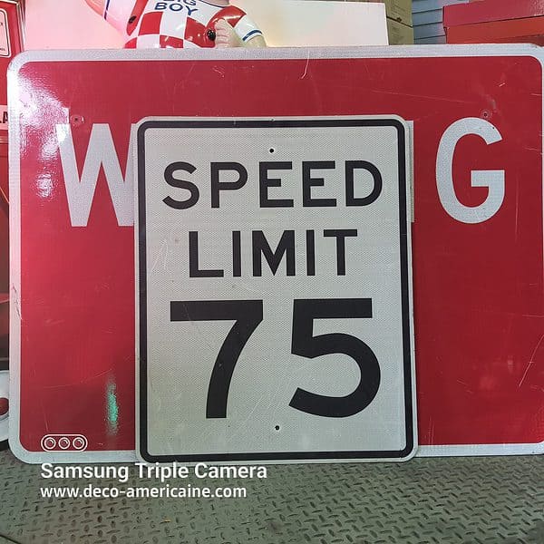 speed limit 40 mph 76x61cm panneau routier américain