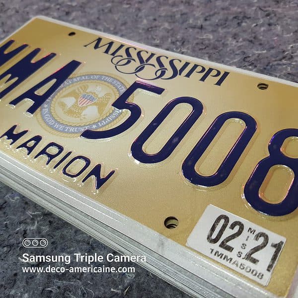 plaque d'immatriculation américaine mississippi "great seal of the state of mississippi"