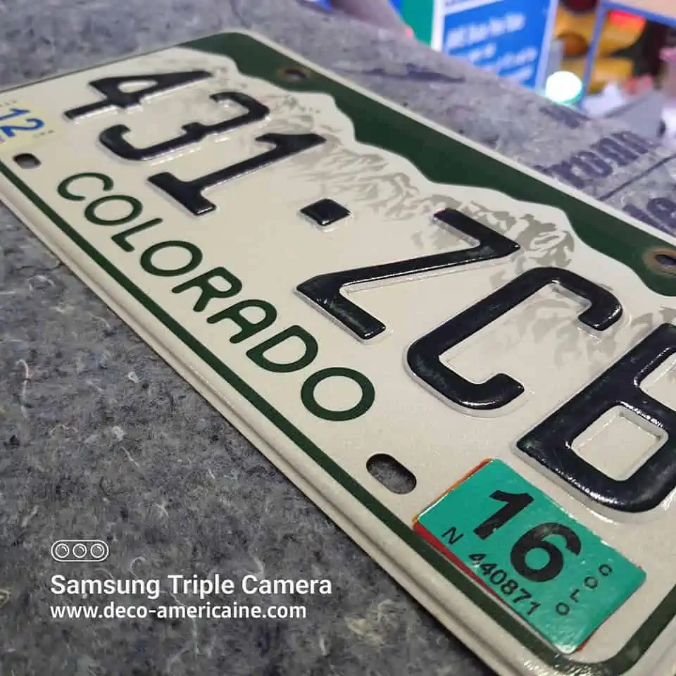 plaque d'immatriculation américaine colorado antique