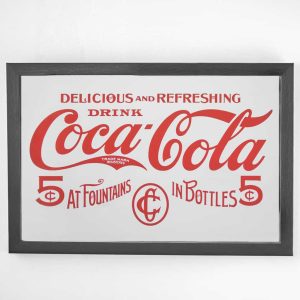 12x14 coca cola in bottles printed mirror 4