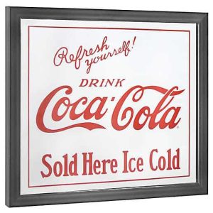 12x14 coca cola sold here printed mirror