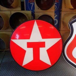 enseigne originale de station service americaine de la marque texaco 73cm lighted