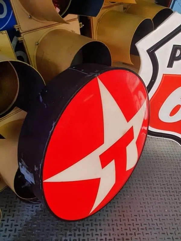 enseigne originale de station service americaine de la marque texaco 73cm lighted 1