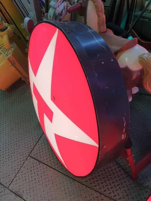 enseigne vintage de station service texaco – diamètre 85cm – eclairage à leds inclus 2