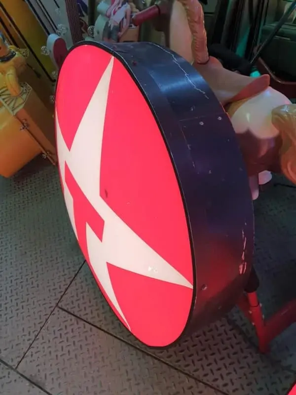 enseigne vintage de station service texaco – diamètre 85cm – eclairage à leds inclus 2