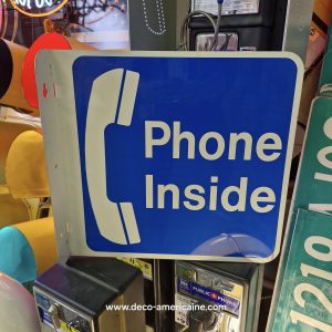 panneau de signalisation de restaurant et magasin authentique / goodies phone inside