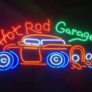 63 enseigne lumineuse hot rod garage