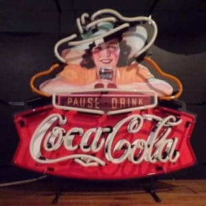 Enseigne Néon Lumineuse Décoration Américaine - Coca Cola Pause Drink