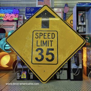 speed limit 35 mph 76x61cm panneau routier américain
