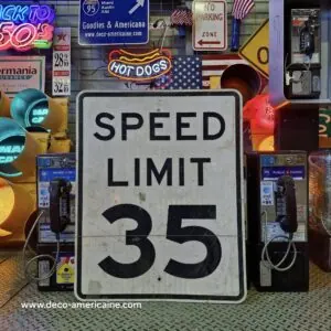 speed limit 35 mph 76x61cm panneau routier américain