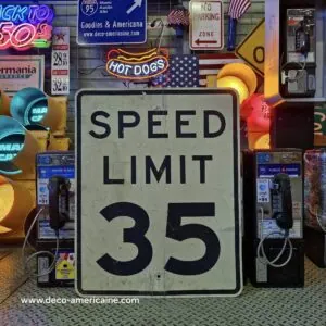 speed limit 35 mph 76x61cm panneau routier américain