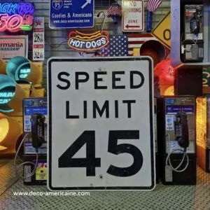speed limit 45 mph 76x61cm panneau routier américain