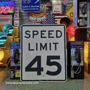 speed limit 45 mph 76x61cm panneau routier américain