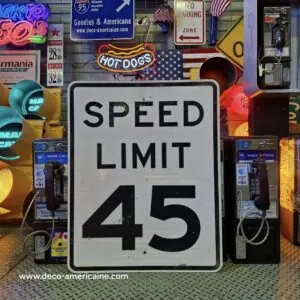 speed limit 45 mph 76x61cm panneau routier américain