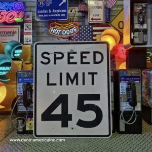 speed limit 45 mph 76x61cm panneau routier américain