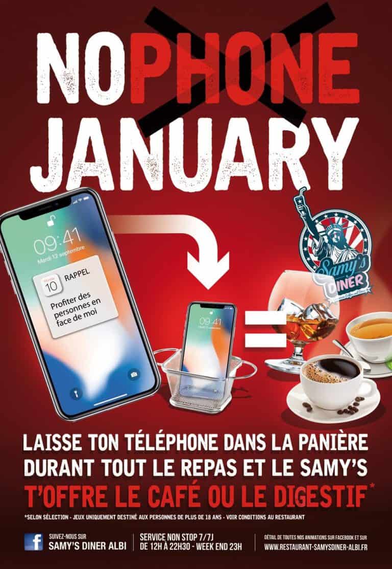 No phone January – Evènement du Samy’s Diner d’Albi