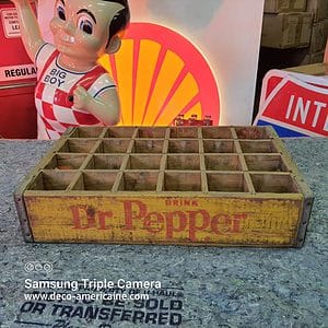 caisse en bois de transport de bouteilles de soda dr pepper (copie)