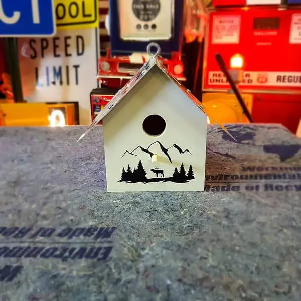 cabane à oiseaux avec plaque d'immatriculation américaine wildlife nevada (copie)