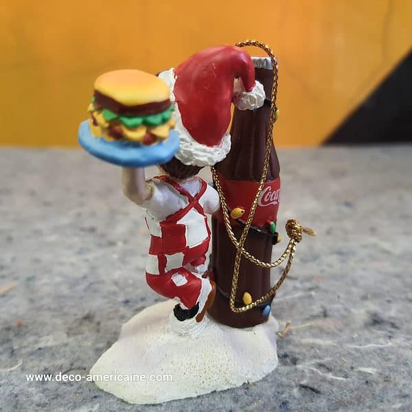 ornement de sapin de noel "coca cola" frisch's avec bob's big boy avec hamburger quantitee limitee