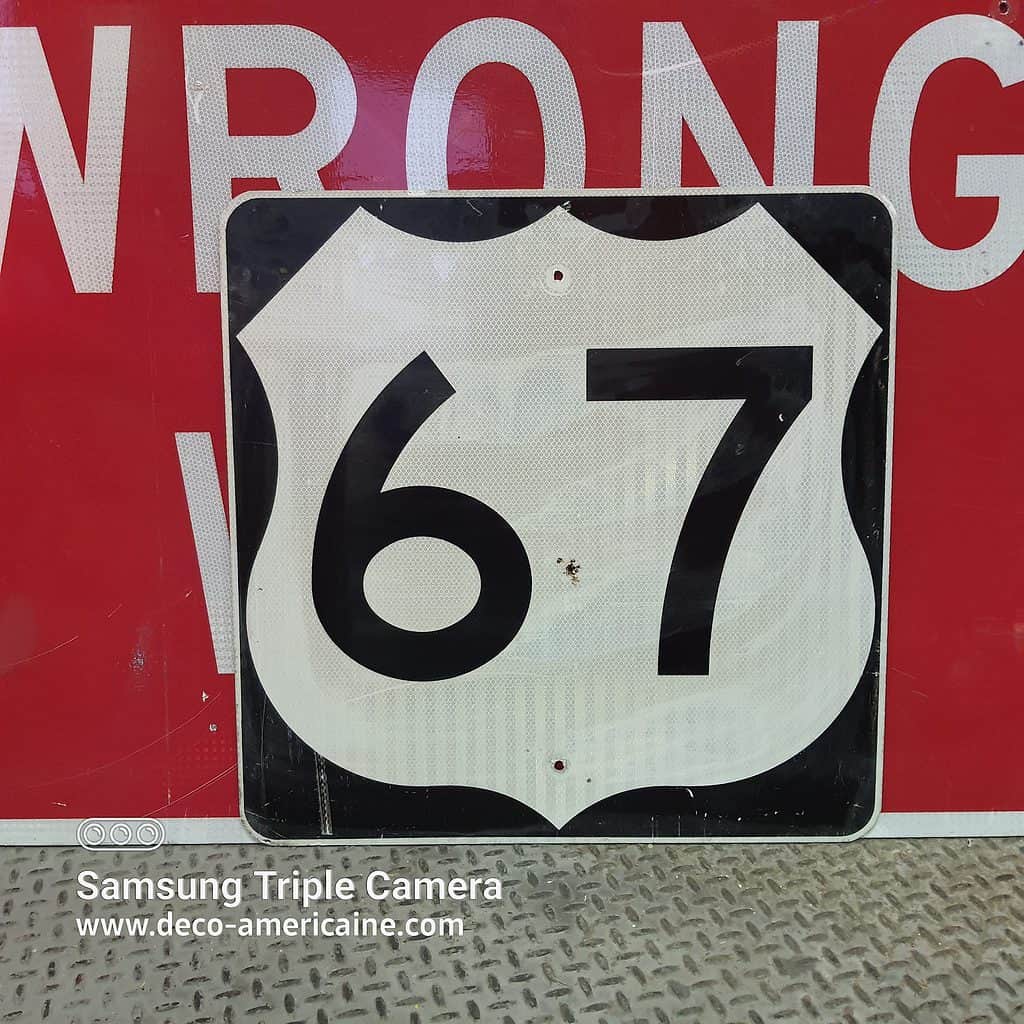 Panneau routier américain STATE ROAD 67 - 61x61cm