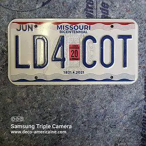 plaque d'immatriculation américaine missouri (copie)