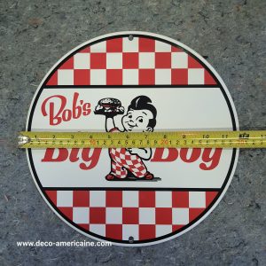 bob's big boy restaurant plaque emaillée 30cm exclusivité