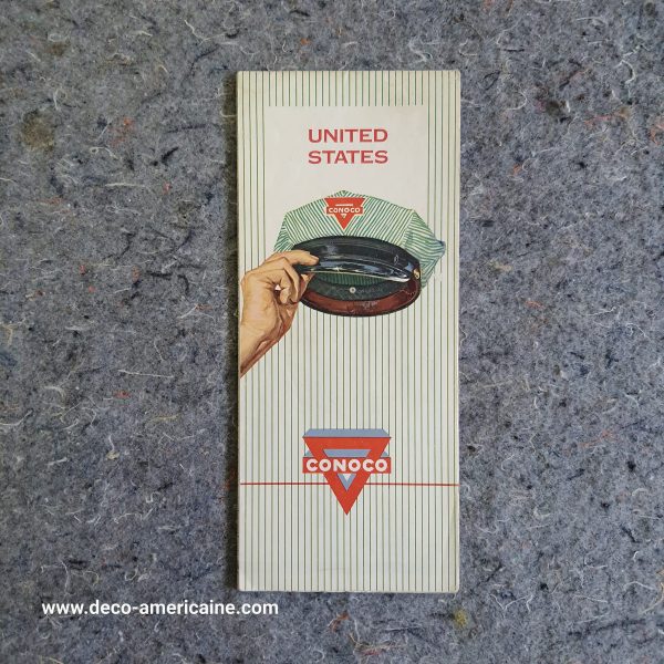 carte routière vintage des etats unis d’amérique de marque publicitaire chevron united states (copie)