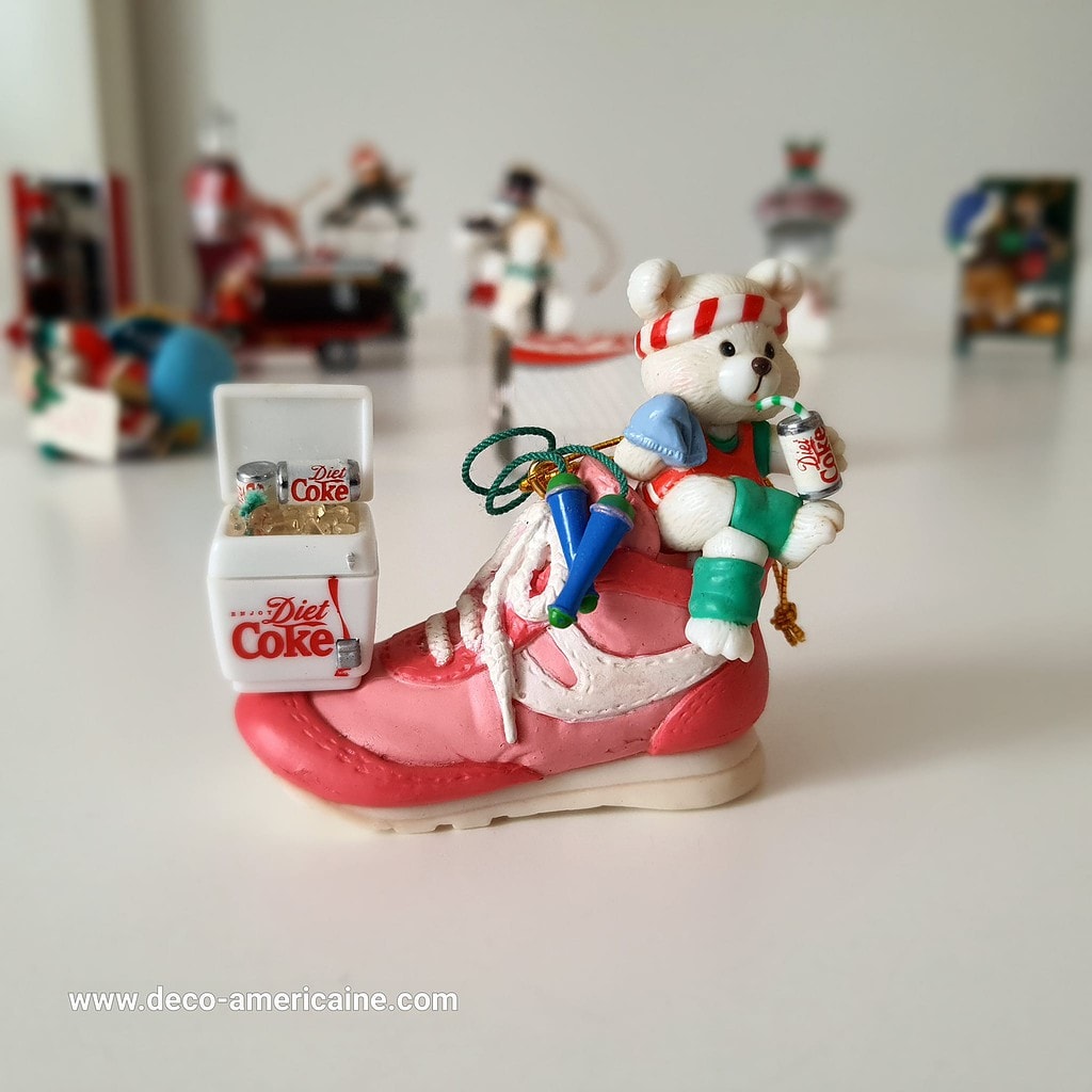 Décoration de Noël Ornement de sapin de Noël CocaCola VINTAGE 1980