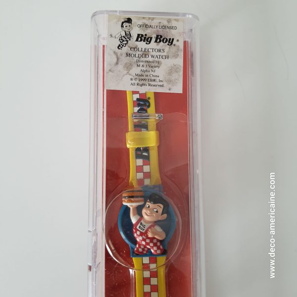 montre digitale avec bob's big boy avec hamburger collectible 1999 frisch's, bobs, or shoneys quantitee limitee