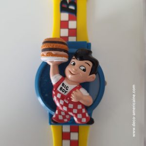 montre digitale avec bob's big boy avec hamburger collectible 1999 frisch's, bobs, or shoneys quantitee limitee