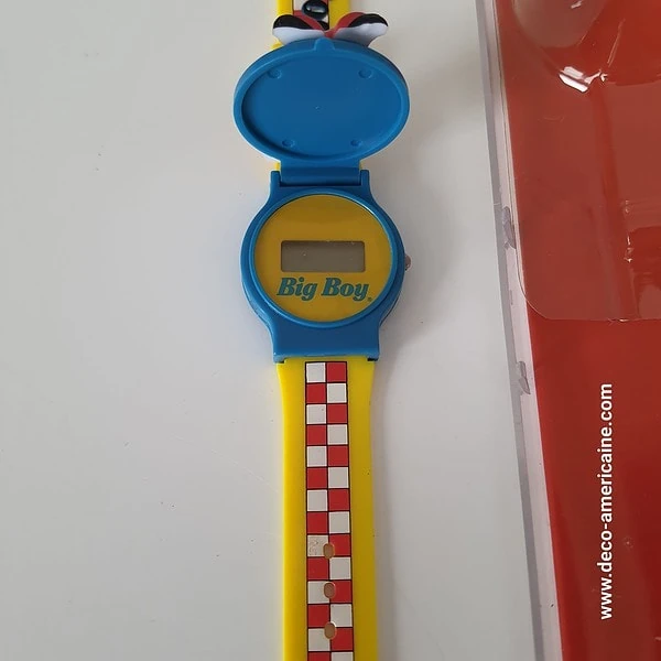 montre digitale avec bob's big boy avec hamburger collectible 1999 frisch's, bobs, or shoneys quantitee limitee