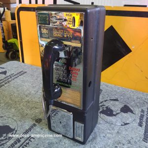 téléphone payphone américain de rue avec monnayeur et stickers originaux b (copie)