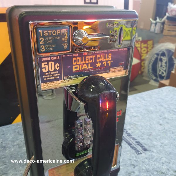 téléphone payphone américain de rue avec monnayeur et stickers originaux b (copie)