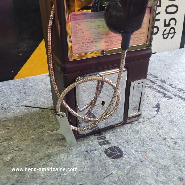 téléphone payphone américain de rue avec monnayeur f