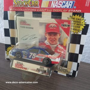 nascar voiture miniature vintage 1995 edition todd bodine + carte de collection