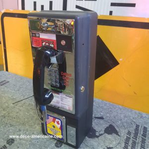 téléphone payphone américain de rue avec monnayeur et stickers ab (copie)