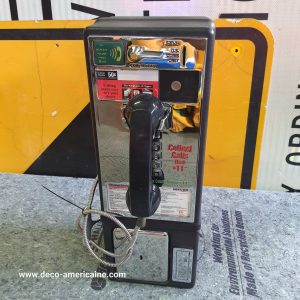 téléphone payphone américain de rue avec monnayeur et stickers (copie)