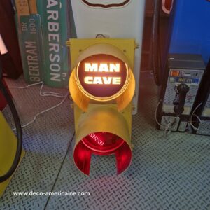 feu tricolore américain à 2 voies câblé 80cm man cave