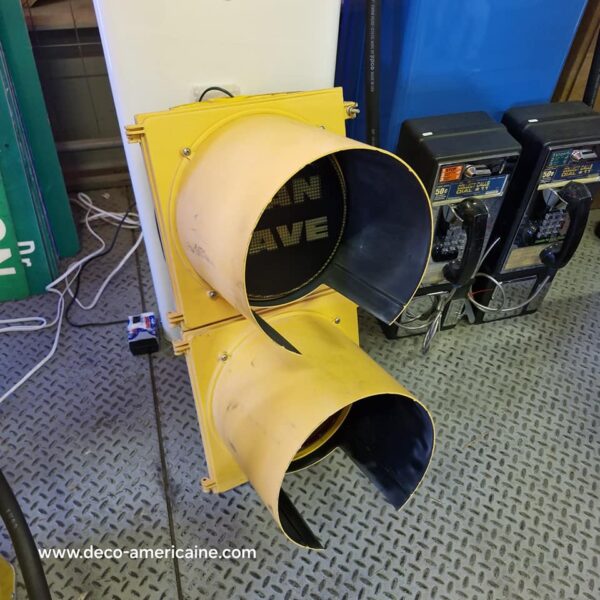 feu tricolore américain à 2 voies câblé 80cm man cave