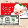 santa dollars billet américain de $2 de collection authentique devise