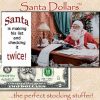santa dollars billet américain de $2 de collection devise authentique