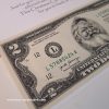 santa dollars billet américain de $2 de collection devise authentique