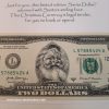 santa dollars billet américain de $2 de collection devise authentique