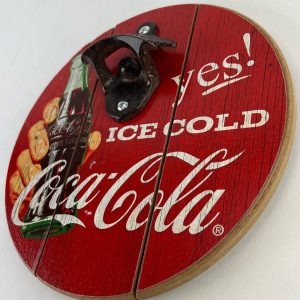 panneau mural décapsuleur coca cola "yes ice cold"