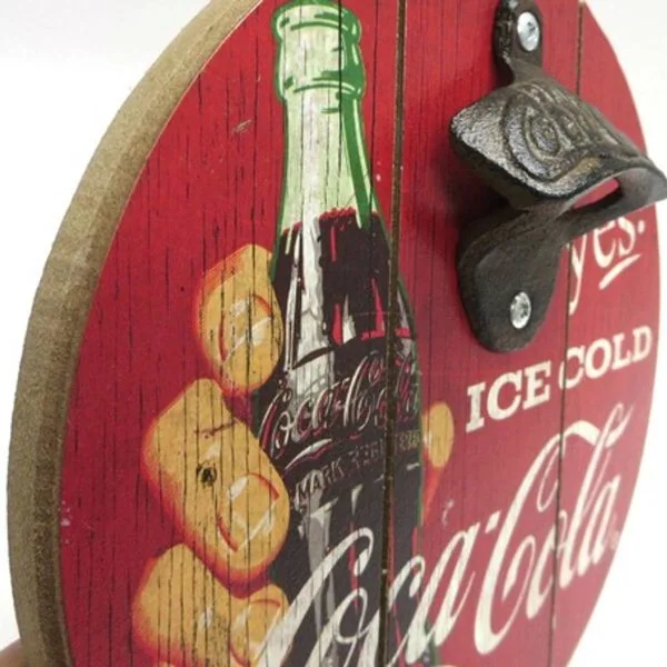 panneau mural décapsuleur coca cola "yes ice cold"
