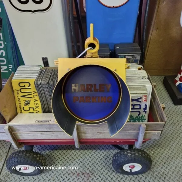 feu tricolore américain à 1 voie câblé 65cm harley davidson parking