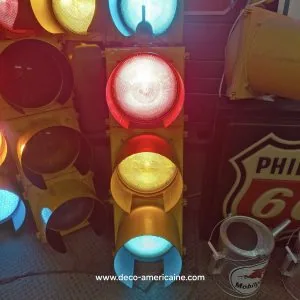 feu tricolore américain à 3 voies avec fixation plafond et câblé 125cm jaune feu tricolore américain à 3 voies avec fixation plafond et câblé 125cm jaune