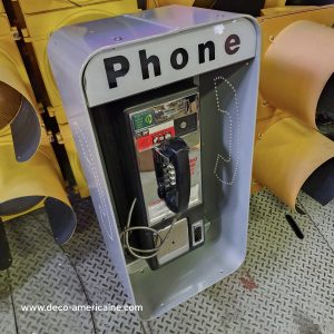 cabine l31 murale avec payphone vintage de rue américain authentique