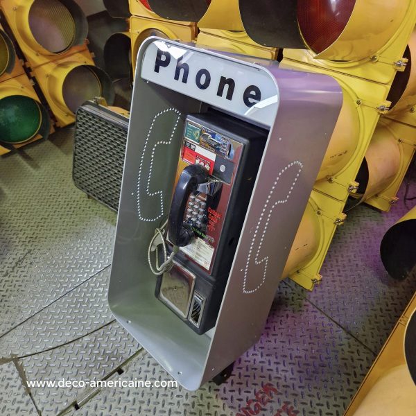 cabine l31 murale avec payphone vintage de rue américain authentique