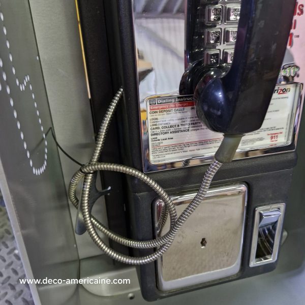 cabine l31 murale avec payphone vintage de rue américain authentique